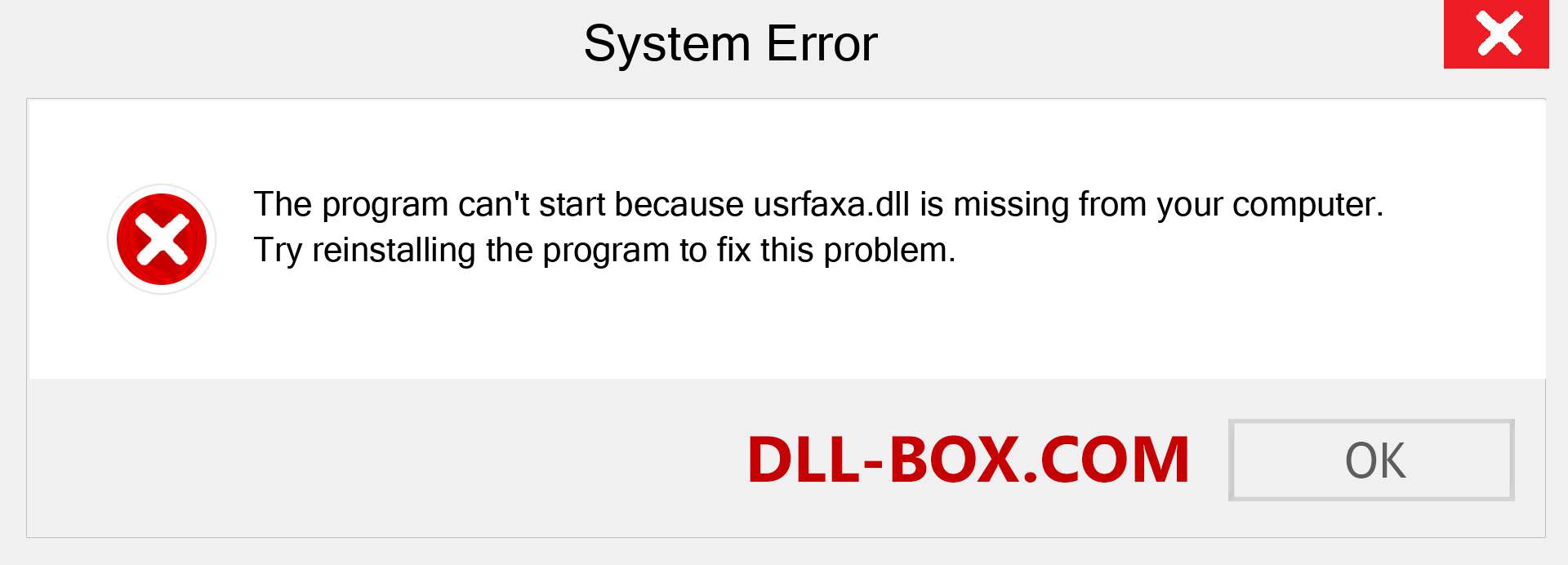  usrfaxa.dll file is missing?. Download for Windows 7, 8, 10 - Fix  usrfaxa dll Missing Error on Windows, photos, images